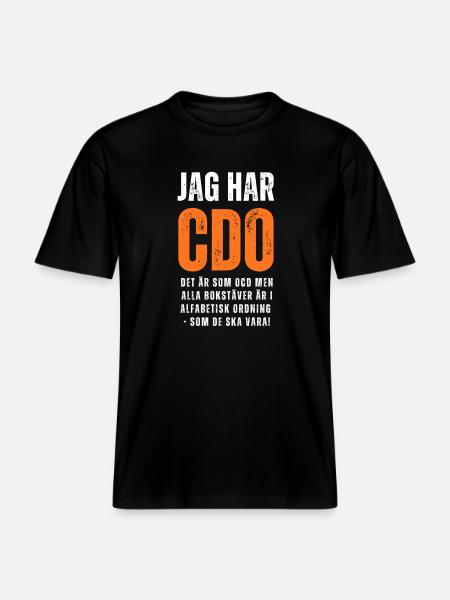 Jag har CDO -  Unisex ekologisk T-shirt med avslappnad passform - svart