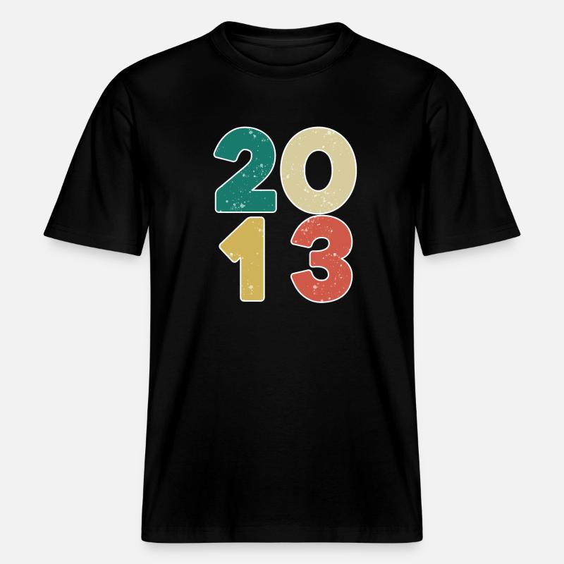 2013 - Année 2013 - Année 2013 - T-shirt unisexe RELAXED FIT en coton bio - noir