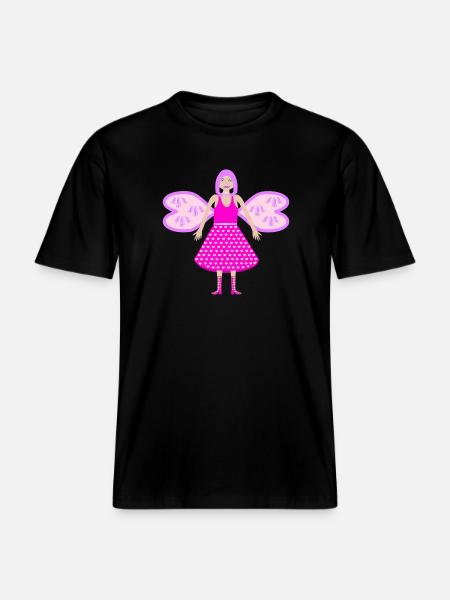 Fantasy Flower Fairy Foxglove Digitalia -  Økologisk RELAXED FIT Unisex T-skjorte - svart