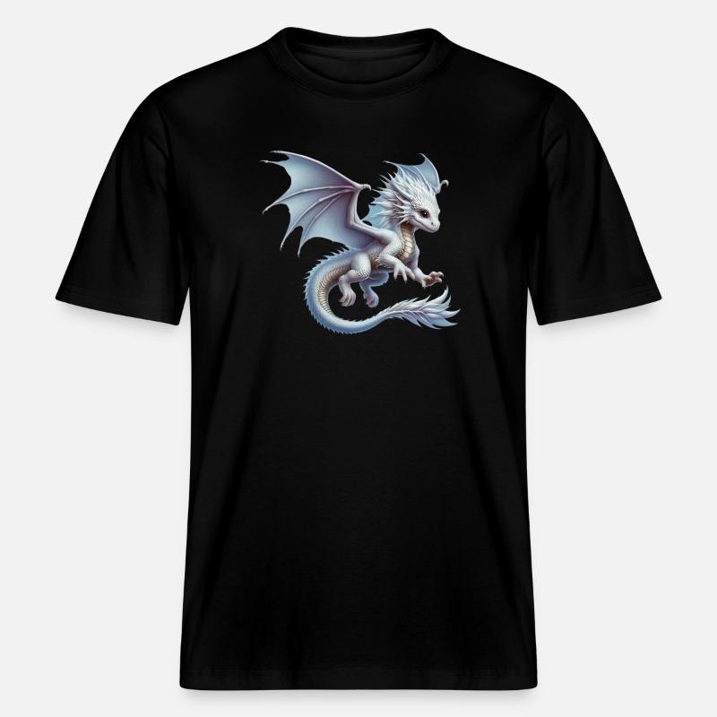 Drache -  RELAXED FIT Unisex Organic T-Shirt - Schwarz