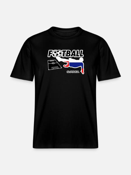 Fußball Fieber Slowakei - RELAXED FIT Unisex Organic T-Shirt - Schwarz