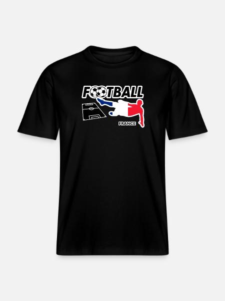 Fußball Fieber Frankreich - RELAXED FIT Unisex Organic T-Shirt - Schwarz