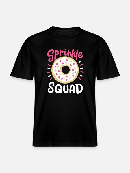 Donut Streusel - RELAXED FIT Unisex Organic T-Shirt - Schwarz