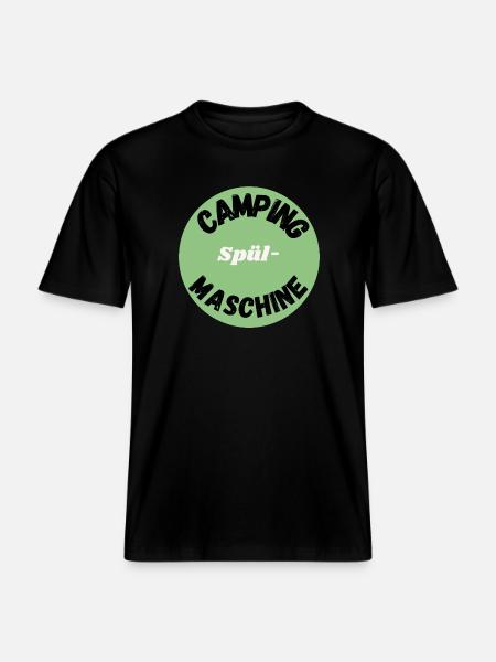 Camping spülmaschine -  RELAXED FIT Unisex Organic T-Shirt - Schwarz