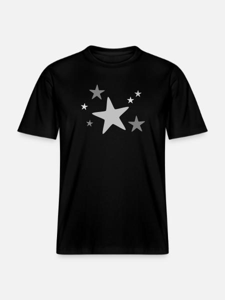 Stjernegruppe flerfarvet -  Økologisk unisex T-shirt RELAXED FIT - sort