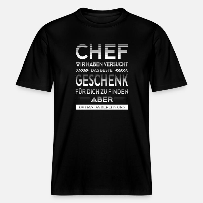Chef Abschied Geschenke Abschiedsgeschenk - RELAXED FIT Unisex Organic T-Shirt - Schwarz