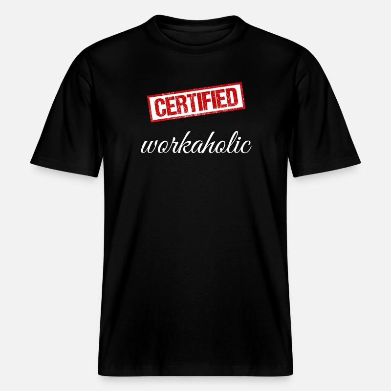 Bourreau de travail -  T-shirt unisexe RELAXED FIT en coton bio - noir