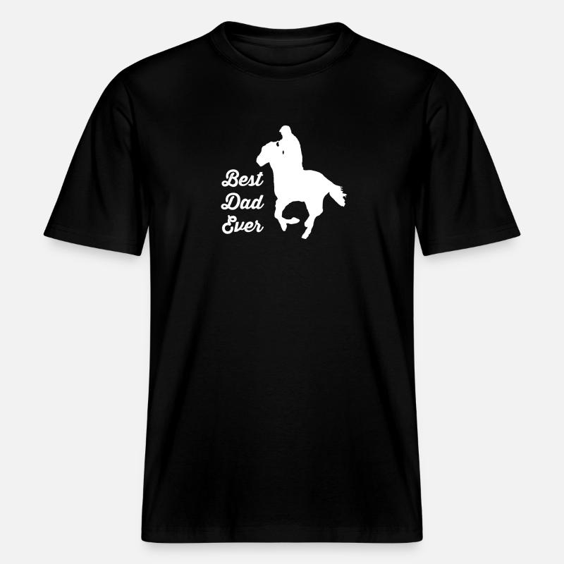 Cheval -  T-shirt unisexe RELAXED FIT en coton bio - noir
