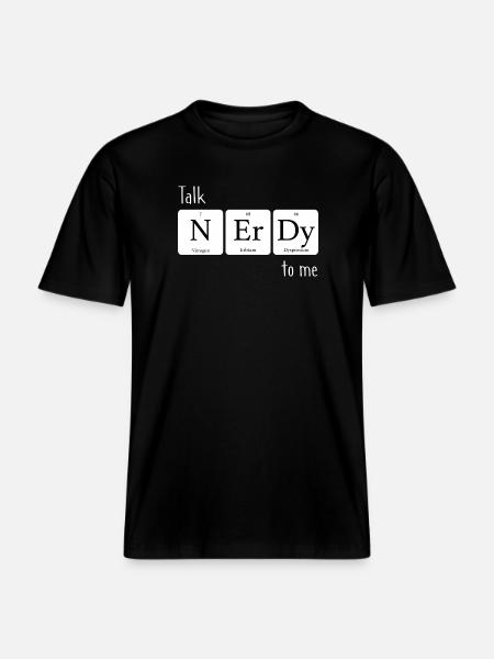 Elements Talk nerd pour moi - T-shirt unisexe RELAXED FIT en coton bio - noir