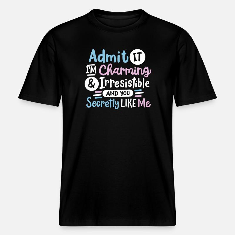 Sarkasmus sarkastischer Spruch -  RELAXED FIT Unisex Organic T-Shirt - Schwarz