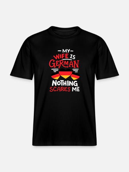 Deutsche Ehefrau Deutschland -  RELAXED FIT Unisex Organic T-Shirt - Schwarz