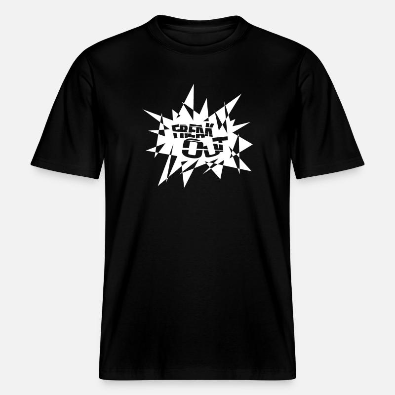 Kantiger Explosionsburst Text -  RELAXED FIT Unisex Organic T-Shirt - Schwarz