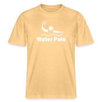WATER POLO -  RELAXED FIT Unisex Organic T-Shirt - Hellgelb - Vorne - Alina (178cm) & Michal (187cm)