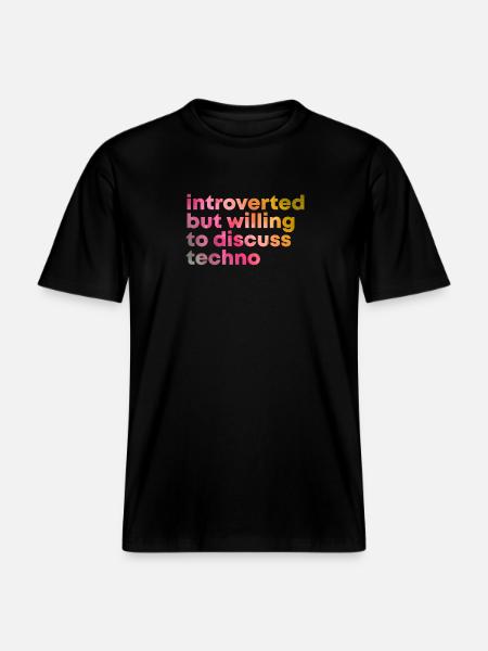 Techno - RELAXED FIT Unisex Organic T-Shirt - Schwarz