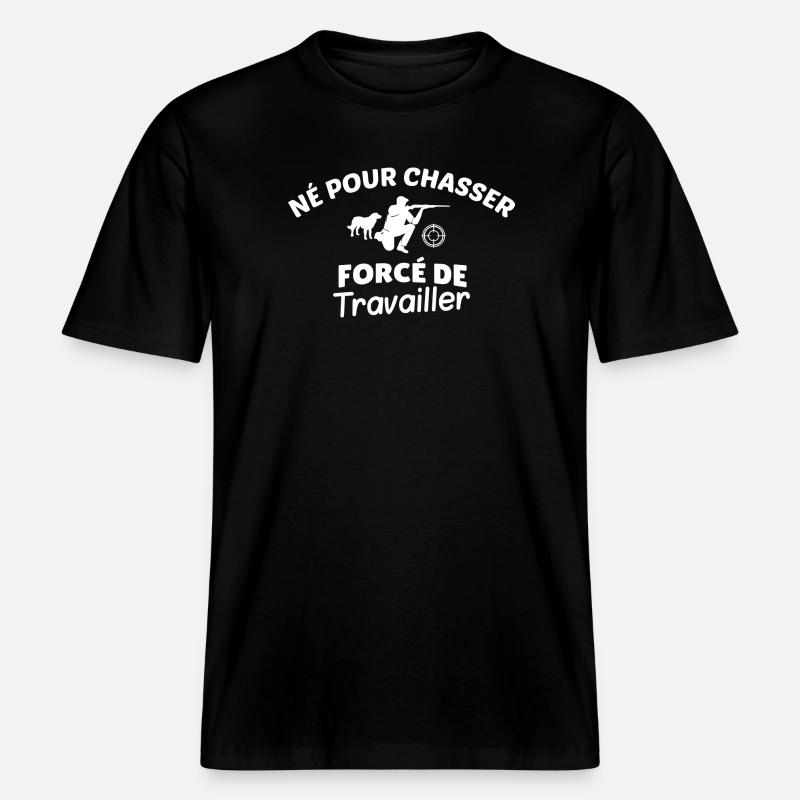 Jäger und Arbeitsmotivation -  RELAXED FIT Unisex Organic T-Shirt - Schwarz