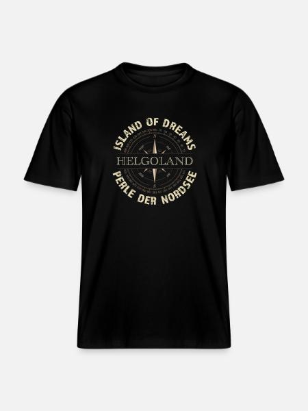 Island of Dreams - Helgoland -  RELAXED FIT Unisex Organic T-Shirt - Schwarz