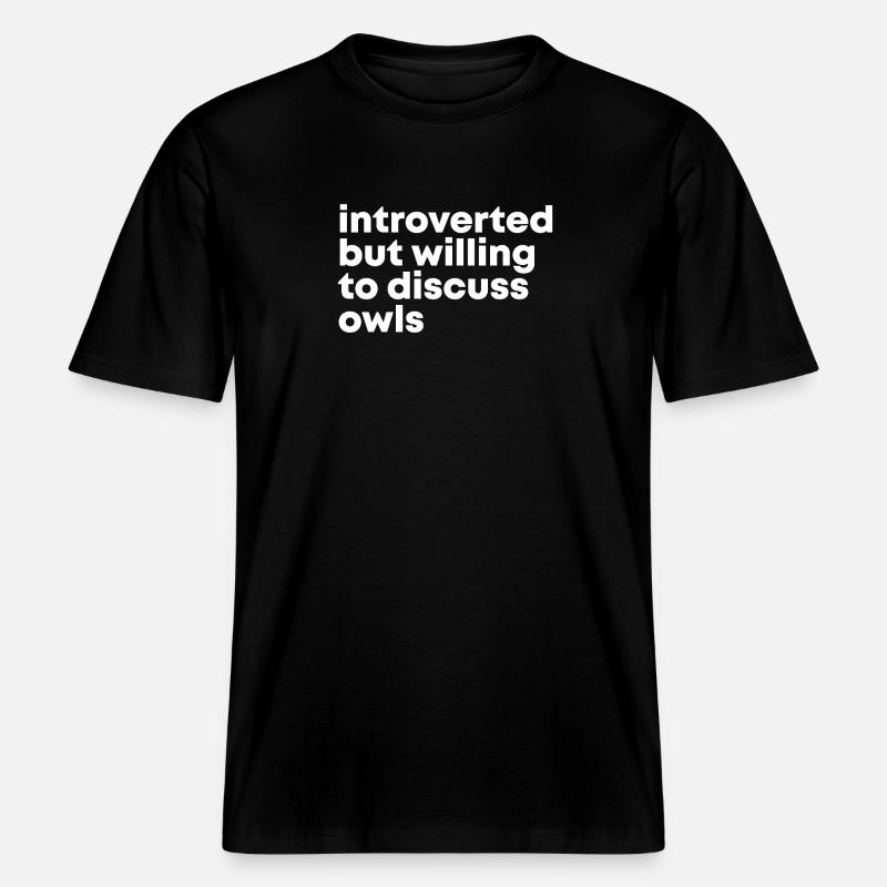 Eule -  RELAXED FIT Unisex Organic T-Shirt - Schwarz