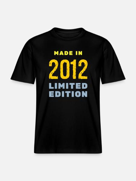 2012 - RELAXED FIT Unisex Organic T-Shirt - black