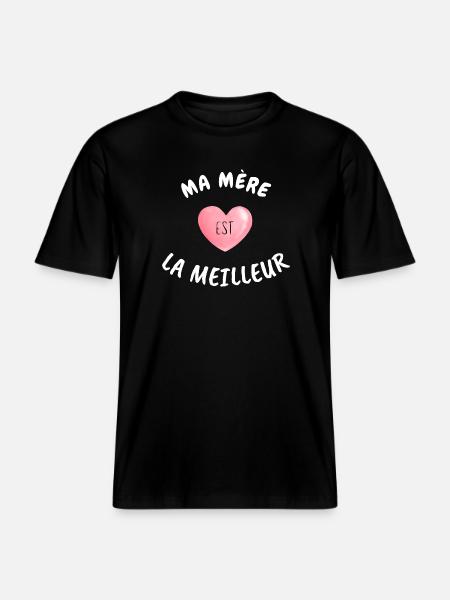 My Mother Is The Best - RELAXED FIT Unisex Organic T-Shirt - black