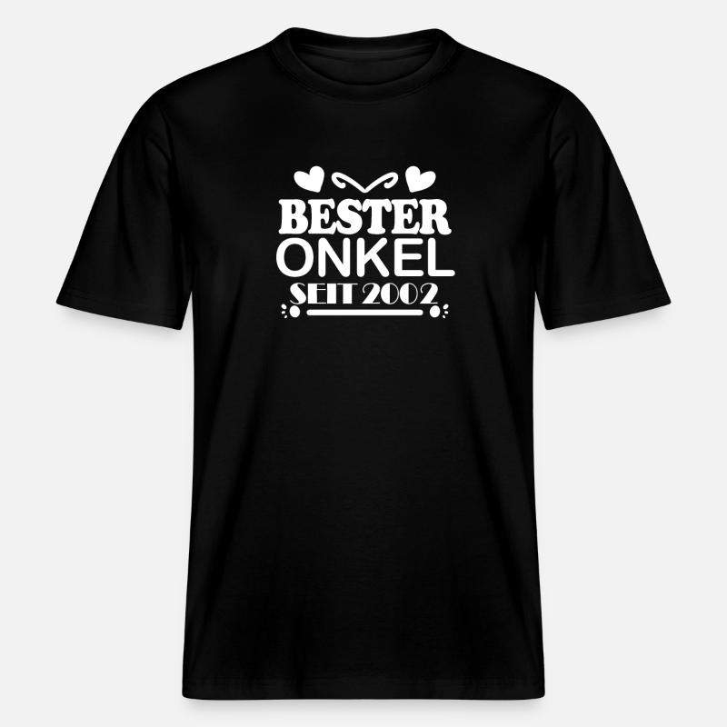 Bester Onkel seit 2002 - RELAXED FIT Unisex Organic T-Shirt - Schwarz