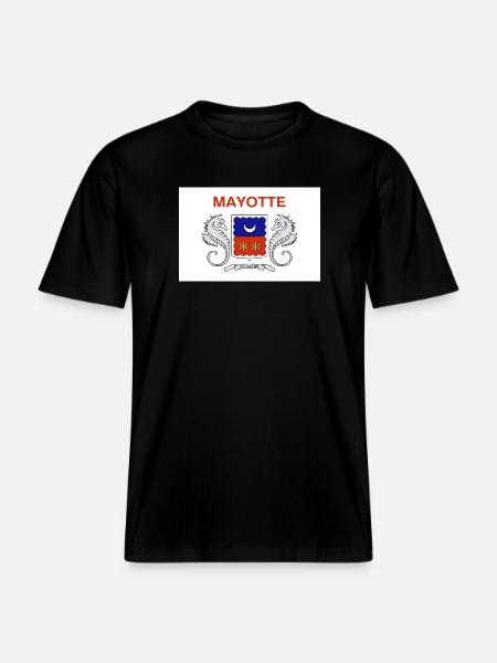 Mayotte -  RELAXED FIT Unisex Organic T-Shirt - black