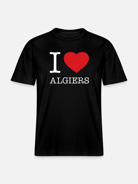 I LOVE ALGIERS -  RELAXED FIT Unisex Organic T-Shirt - black