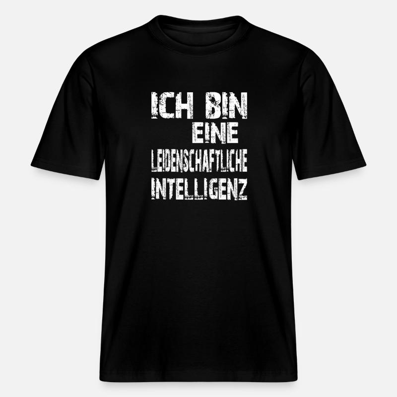 AI saying a passionate intelligence - RELAXED FIT Unisex Organic T-Shirt - black