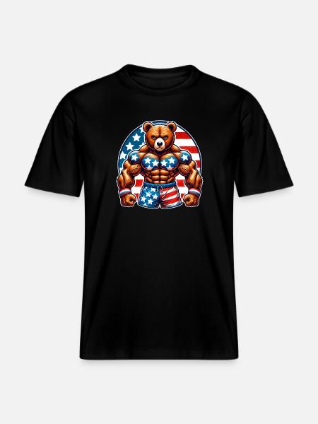 Muscle Bear USA - RELAXED FIT Unisex Organic T-Shirt - black