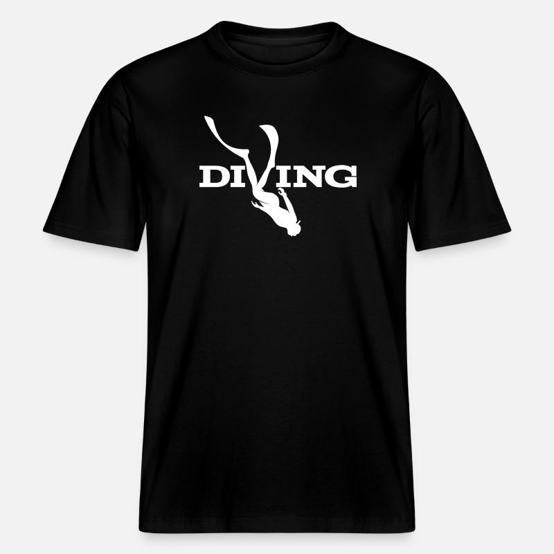 Silhouette de plongée Splash - T-shirt unisexe RELAXED FIT en coton bio - noir