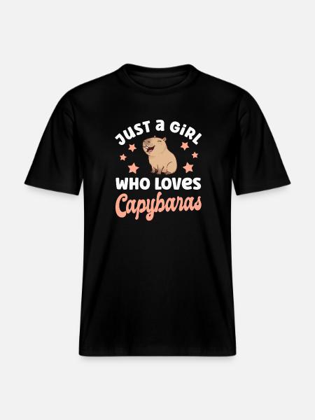 Capybara Wasserschwein -  RELAXED FIT Unisex Organic T-Shirt - black