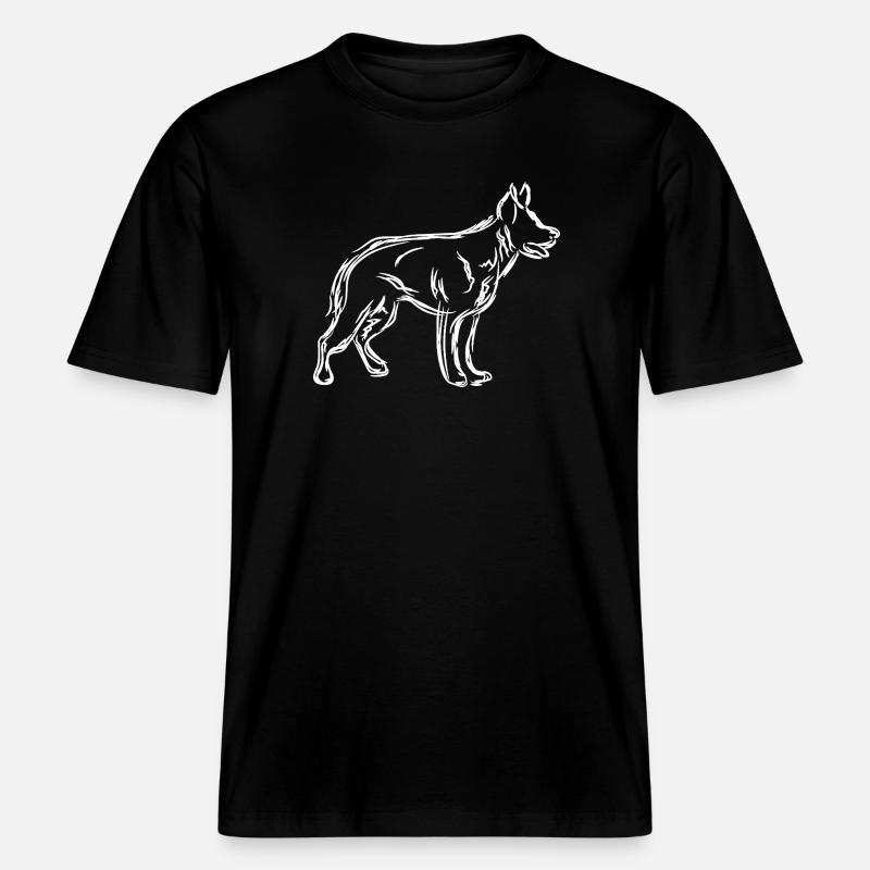Schäferhund -  RELAXED FIT Unisex Organic T-Shirt - Schwarz