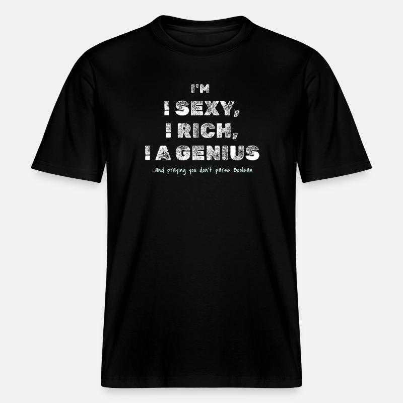 Boolean Joke – Funny Dev Tee -  RELAXED FIT Unisex Organic T-Shirt - black