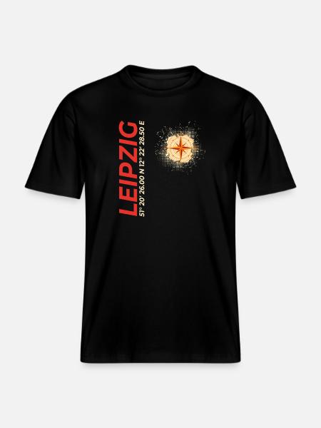 Leipzig - RELAXED FIT Unisex Organic T-Shirt - Schwarz