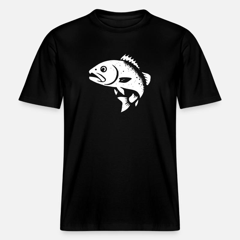 Zander und Barsch - RELAXED FIT Unisex Organic T-Shirt - Schwarz