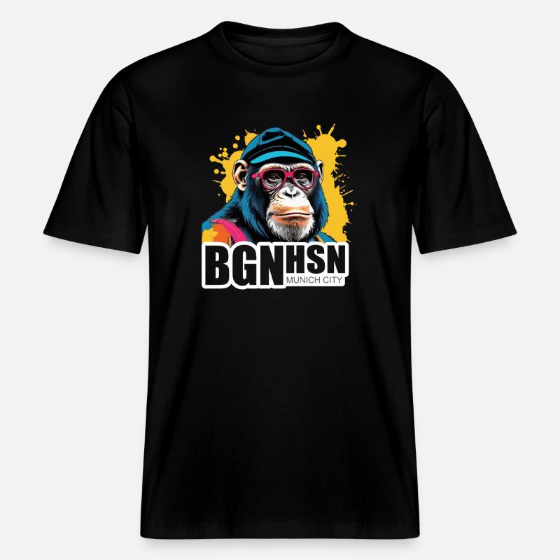 Bogenhausen - parce que c’est votre capot ! -  T-shirt unisexe RELAXED FIT en coton bio - noir