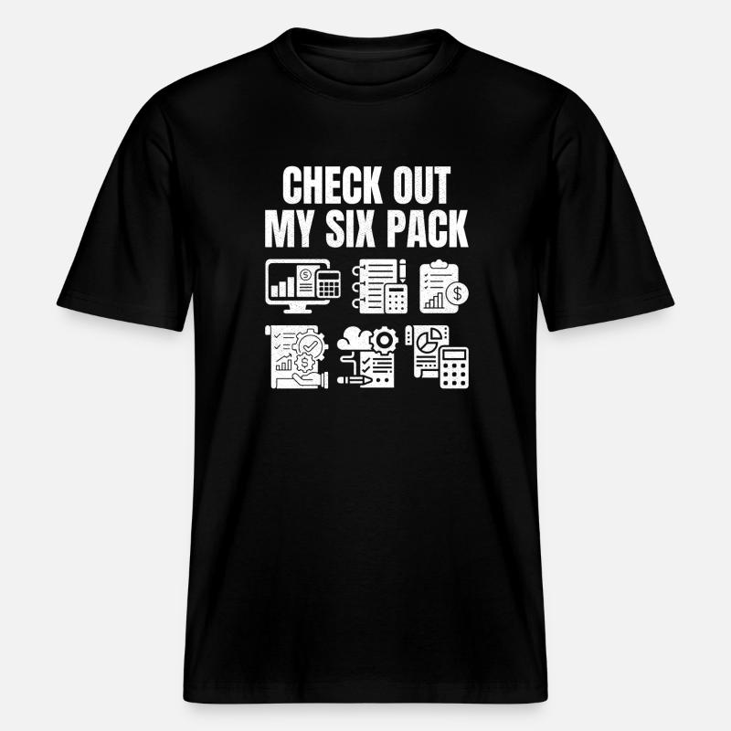 Découvrez mon pack de six -  T-shirt unisexe RELAXED FIT en coton bio - noir