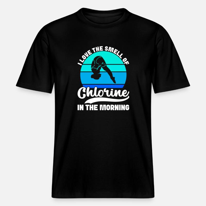 Kunstspringen Turmspringer Sprungbrett -  RELAXED FIT Unisex Organic T-Shirt - Schwarz