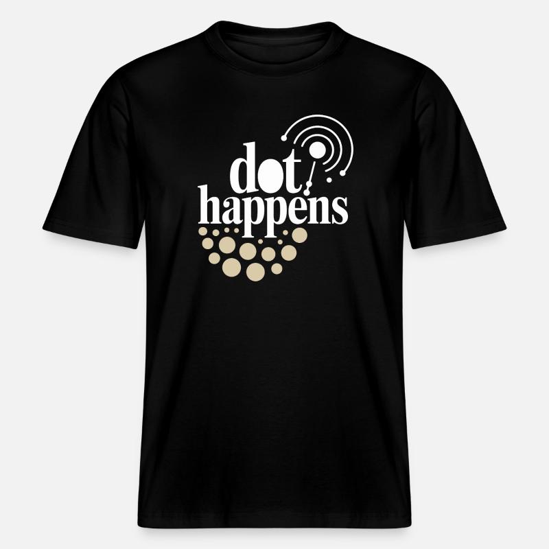 Dot Happens Morse Code Fun -  RELAXED FIT Unisex Organic T-Shirt - black