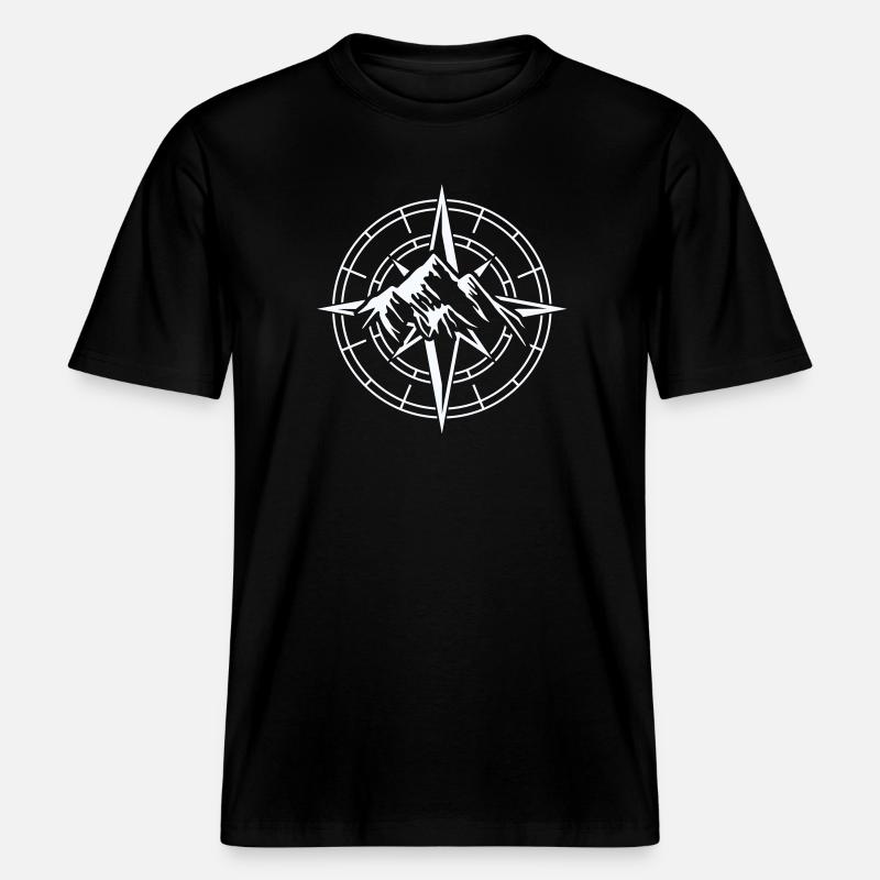 Conception de boussole d’aventure -  T-shirt unisexe RELAXED FIT en coton bio - noir