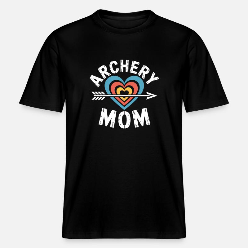 Bogenschießen Spruch Mutter Bogenschießen Geschenk - RELAXED FIT Unisex Organic T-Shirt - Schwarz