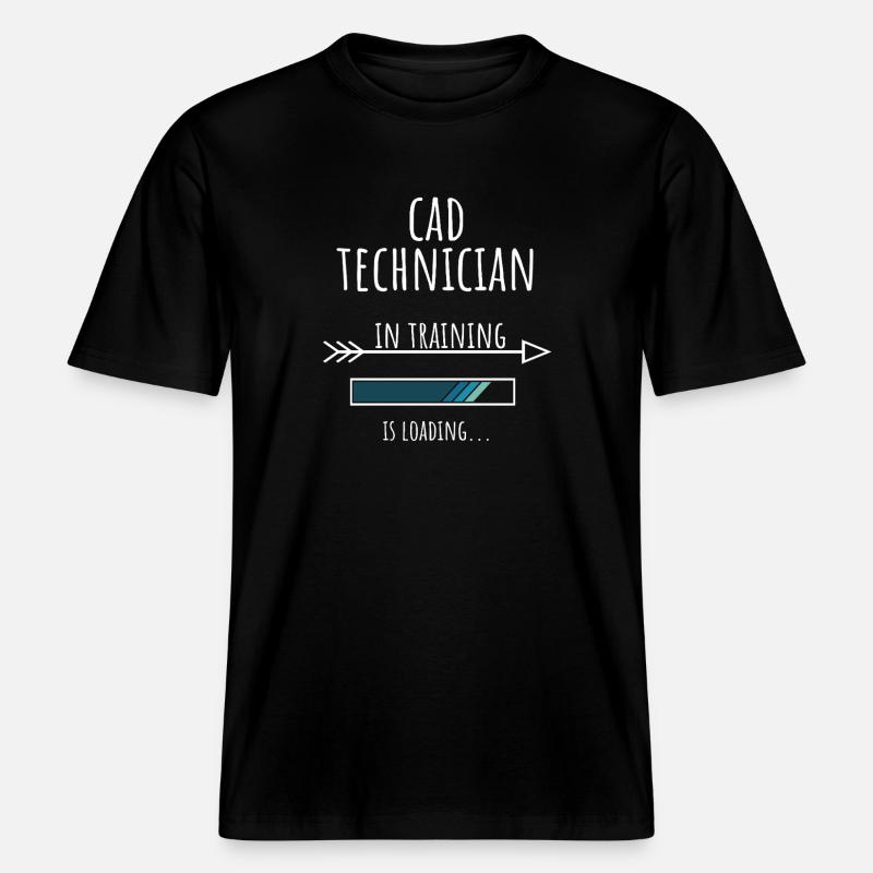 Gift Profession Training CAD Technician -  RELAXED FIT Unisex Organic T-Shirt - black