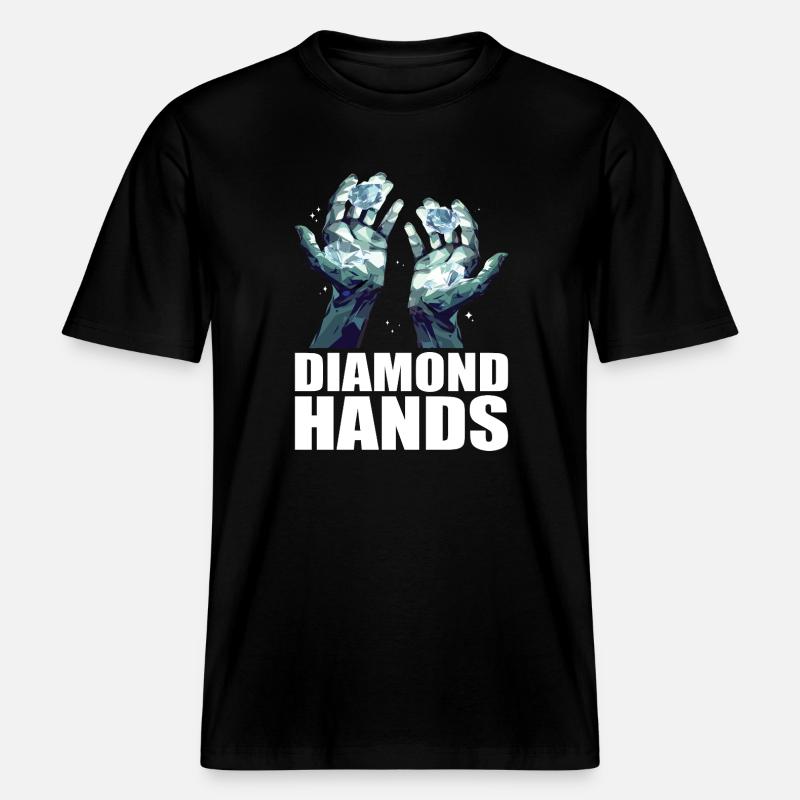 Commerce de mains de diamants -  T-shirt unisexe RELAXED FIT en coton bio - noir