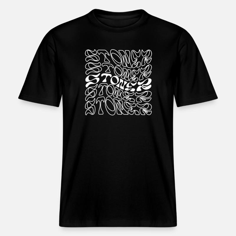 Conception typographique Stoner Rock - T-shirt unisexe RELAXED FIT en coton bio - noir
