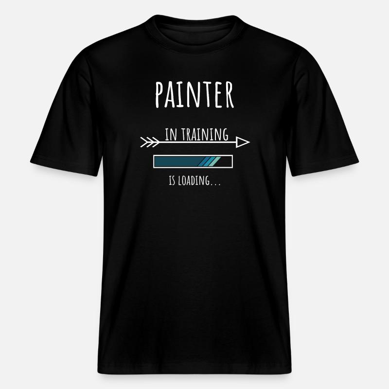 Painter Gift Profession Training Painter -  RELAXED FIT Unisex Organic T-Shirt - black