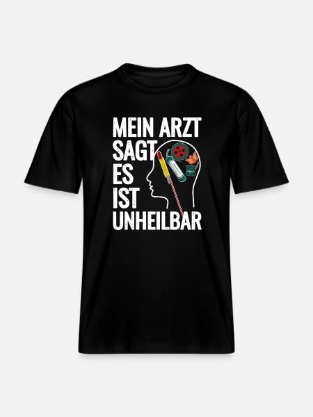 Fireworks in the head - RELAXED FIT Unisex Organic T-Shirt - black