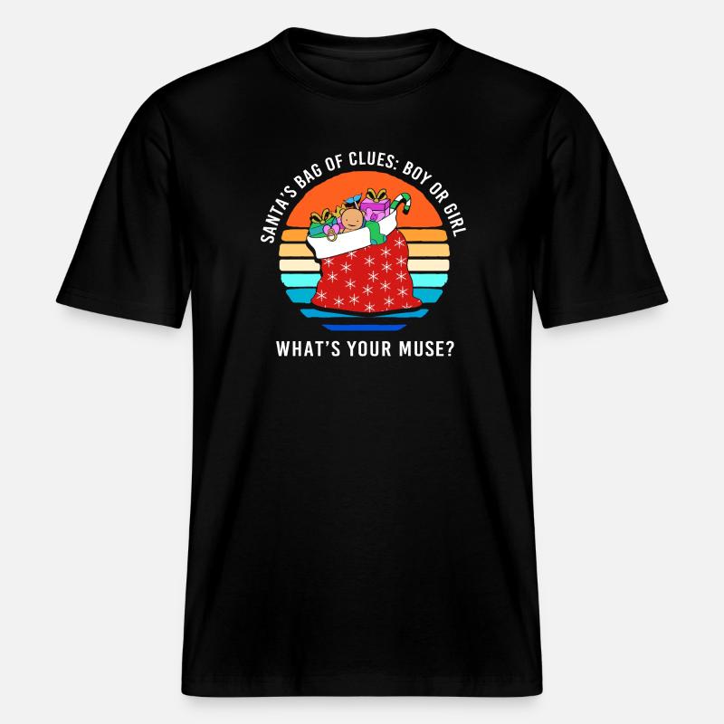 Werdende Mutter Werdende Mama Weihnachten - RELAXED FIT Unisex Organic T-Shirt - Schwarz
