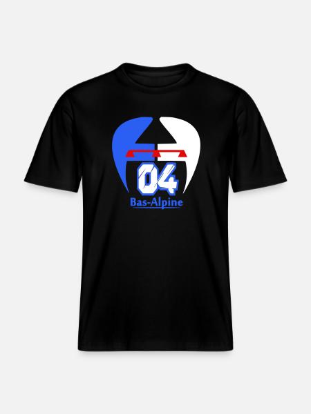 Bas-Alpine 04 logo - RELAXED FIT Unisex Organic T-Shirt - black
