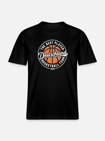 Germany Basketball Champion Design - RELAXED FIT Unisex Organic T-Shirt - black