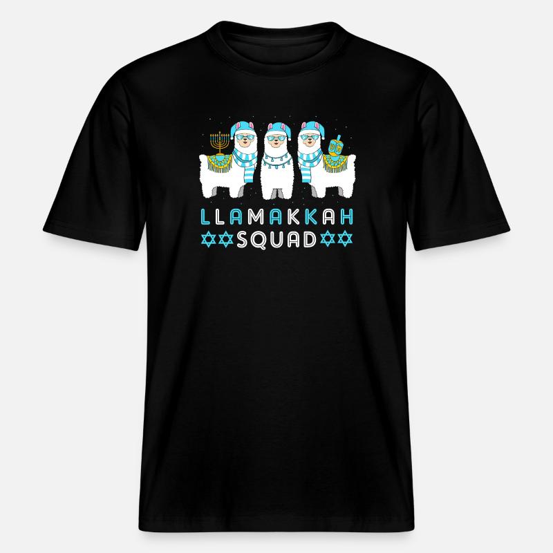 Hanoukka Hanoukka Hanoukka -  T-shirt unisexe RELAXED FIT en coton bio - noir