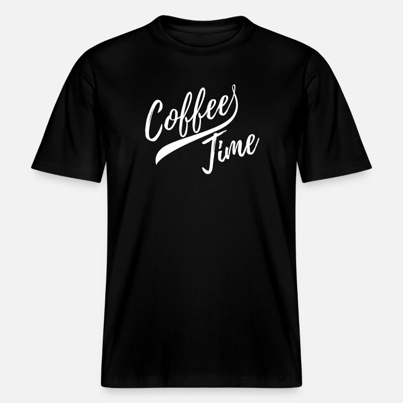C’est l’heure du café - T-shirt unisexe RELAXED FIT en coton bio - noir